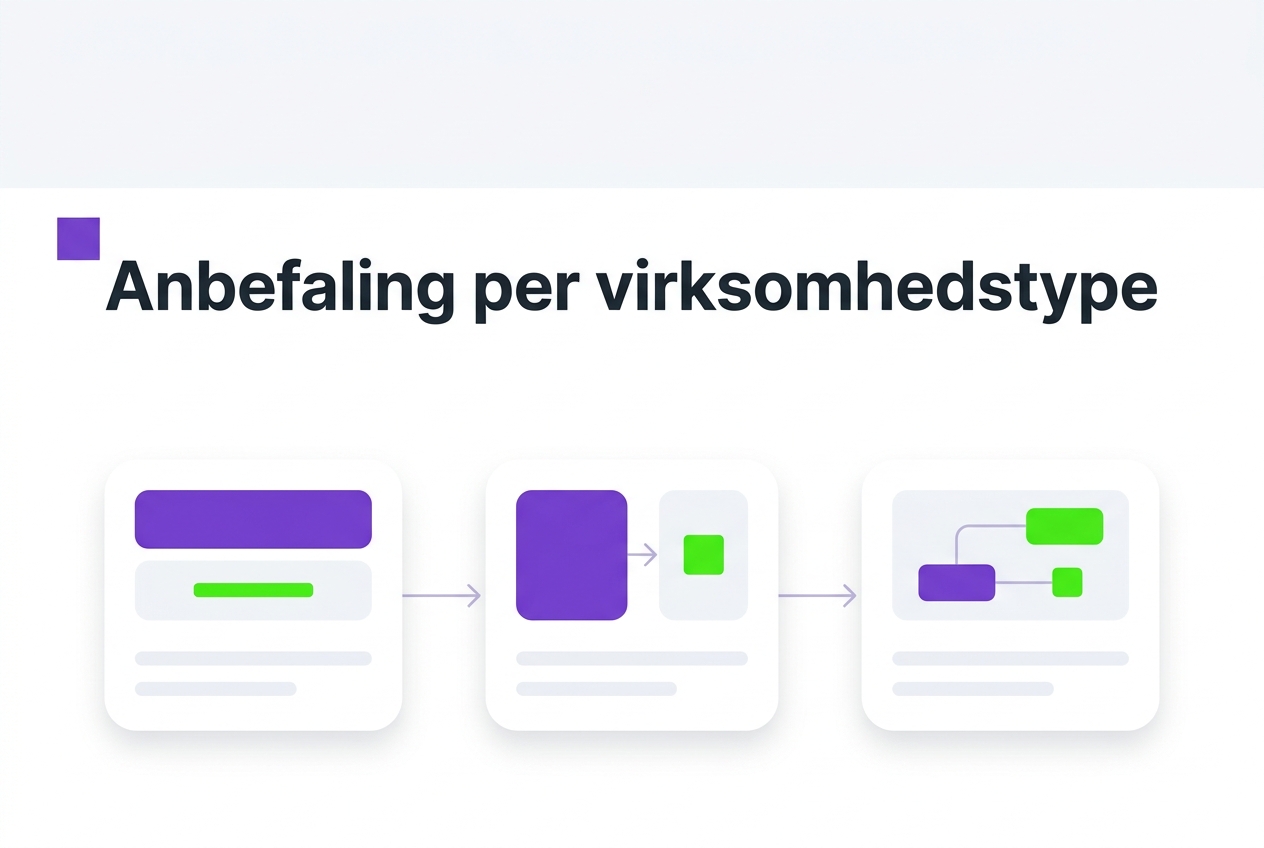 Anbefaling per virksomhedstype